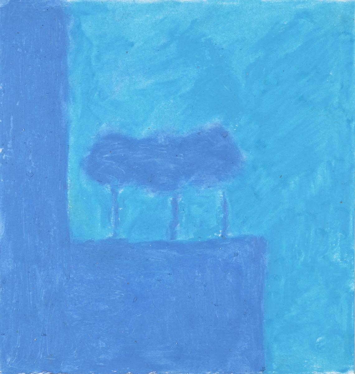 Untitled, 2025, oil stick on canvas, 20x20 cm