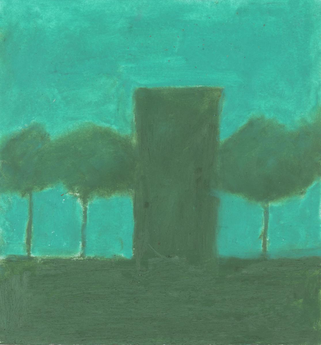 Untitled, 2025, oil stick on canvas, 20x20 cm